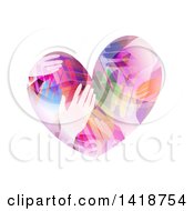 Poster, Art Print Of Heart Made Of Colorful Hands