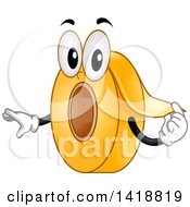Clipart Of A Tape Roll Mascot Peeling Itself Royalty Free Vector Illustration