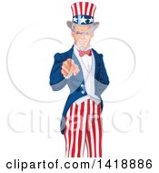Patriotic Man Uncle Sam Pointing Outwards