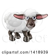 Poster, Art Print Of Cartoon Happy Cute Sheep