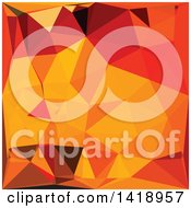 Poster, Art Print Of Low Poly Abstract Geometric Background In Cadmium Yellow