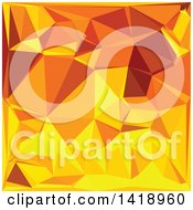 Poster, Art Print Of Low Poly Abstract Geometric Background In Gold Yellow Banana