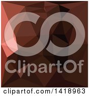 Poster, Art Print Of Low Poly Abstract Geometric Background In Saddle Brown