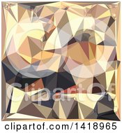 Poster, Art Print Of Low Poly Abstract Geometric Background In Bisque Gray
