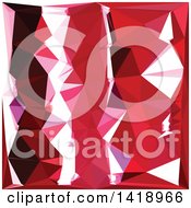 Poster, Art Print Of Low Poly Abstract Geometric Background In Barn Red