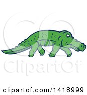 Poster, Art Print Of Sneaky Alligator Tip Toeing