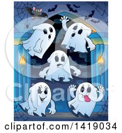 Group Of Ghosts In A Hallway