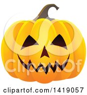 Poster, Art Print Of Carved Halloween Jackolantern Pumpkin