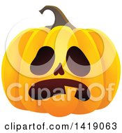 Poster, Art Print Of Carved Halloween Jackolantern Pumpkin