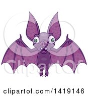 Cartoon Wacky Flying Vampire Bat