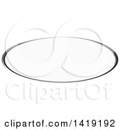 Clipart Of An Oval Silver Label Frame Royalty Free Vector Illustration