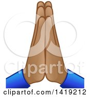 Poster, Art Print Of Pair Of Emoji Praying Or Namaste Hands