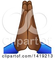 Poster, Art Print Of Pair Of Emoji Praying Or Namaste Hands