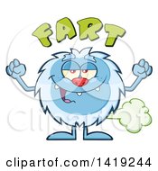 Poster, Art Print Of Cartoon Yeti Abominable Snowman Farting Under Text