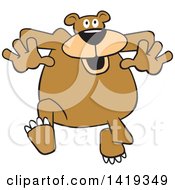 Poster, Art Print Of Cartoon Goofy Bear Jogging
