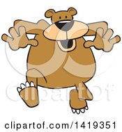 Poster, Art Print Of Cartoon Happy Bear Jogging