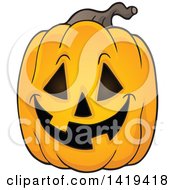 Poster, Art Print Of Carved Halloween Jackolantern Pumpkin