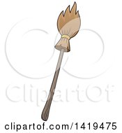 Clipart Of A Witch Broomstick Royalty Free Vector Illustration by visekart