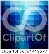 Clipart Of A Blue Low Poly Background Royalty Free Vector Illustration