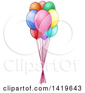 Poster, Art Print Of Bundle Of Colorful Party Balloons