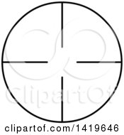 Poster, Art Print Of Black And White Round Rifle Or Sniper Scope
