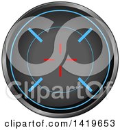 Clipart of a Round Rifle or Sniper Scope - Royalty Free Vector Illustration by Liron Peer #COLLC1419653-0188