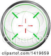 Clipart Of A Round Rifle Or Sniper Scope Royalty Free Vector Illustration