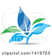 Poster, Art Print Of Blue And Green Plant Leaves