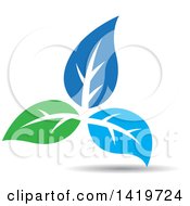 Poster, Art Print Of Blue And Green Plant Leaves