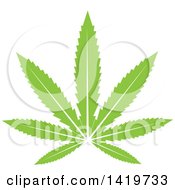 Green Marijuana Pot Leaf