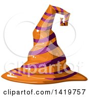 Poster, Art Print Of Purple And Orange Striped Witch Hat
