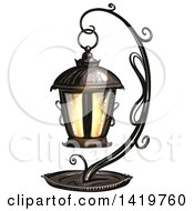 Clipart Of A Lantern Royalty Free Vector Illustration by merlinul
