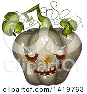 Poster, Art Print Of Carved Evil Halloween Jackolantern Pumpkin