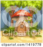 Poster, Art Print Of Mushroom House In The Forest