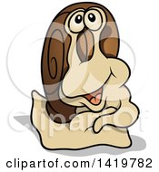 Poster, Art Print Of Cartoon Brown Snail