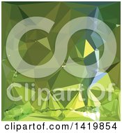 Poster, Art Print Of Low Poly Abstract Geometric Background In Chartreuse Green