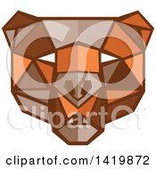 Poster, Art Print Of Low Polygon Style Bear Head