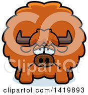 Cartoon Depressed Chubby Yak
