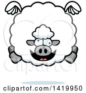 Poster, Art Print Of Cartoon Chubby Crazy Sheep Flying