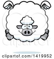 Poster, Art Print Of Cartoon Chubby Sheep Flying