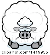 Poster, Art Print Of Cartoon Depressed Chubby Sheep