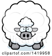 Poster, Art Print Of Cartoon Chubby Sheep