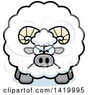Poster, Art Print Of Cartoon Mad Chubby Ram Sheep