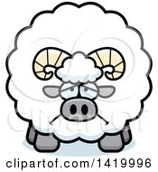 Poster, Art Print Of Cartoon Depressed Chubby Ram Sheep