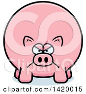 Poster, Art Print Of Cartoon Mad Chubby Pig