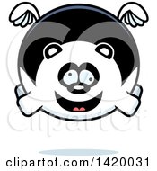 Poster, Art Print Of Cartoon Chubby Crazy Panda Flying
