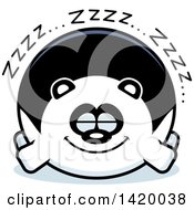Poster, Art Print Of Cartoon Chubby Panda Sleeping