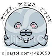 Clipart Of A Cartoon Chubby Mouse Sleeping Royalty Free Vector Illustration