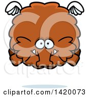 Clipart Of A Cartoon Chubby Woolly Mammoth Flying Royalty Free Vector Illustration by Cory Thoman
