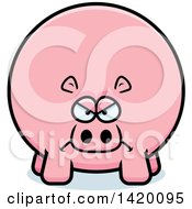 Clipart Of A Cartoon Mad Chubby Hippo Royalty Free Vector Illustration